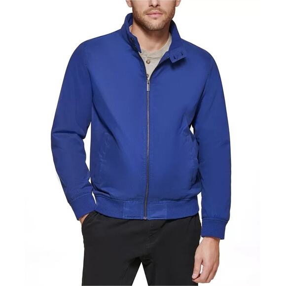 Club Room Men's Cobalt Blue Lightweight Water Resistant Bomber Jacket Size L - Picture 1 of 5